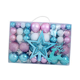 102 Pieces Christmas Balls Star Deer Ornaments Set for Home Wedding Birthday Blue White Pink