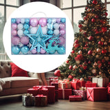 102 Pieces Christmas Balls Star Deer Ornaments Set for Home Wedding Birthday Blue White Pink