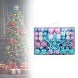 102 Pieces Christmas Balls Star Deer Ornaments Set for Home Wedding Birthday Blue White Pink