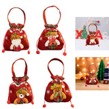 Christmas Gift Bag Drawstring Closure Xmas Party Favor Christmas Decoration Santa Claus