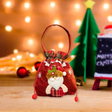 Christmas Gift Bag Drawstring Closure Xmas Party Favor Christmas Decoration Santa Claus