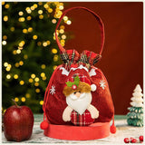 Christmas Gift Bag Drawstring Closure Xmas Party Favor Christmas Decoration Santa Claus