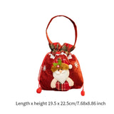 Christmas Gift Bag Drawstring Closure Xmas Party Favor Christmas Decoration Santa Claus