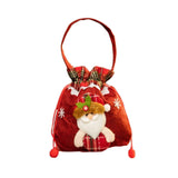 Christmas Gift Bag Drawstring Closure Xmas Party Favor Christmas Decoration Santa Claus