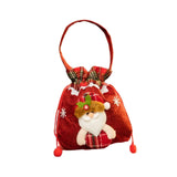 Christmas Gift Bag Drawstring Closure Xmas Party Favor Christmas Decoration Santa Claus