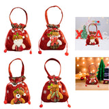 Christmas Gift Bag Drawstring Closure Xmas Party Favor Christmas Decoration Santa Claus