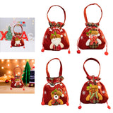 Christmas Gift Bag Drawstring Closure Xmas Party Favor Christmas Decoration Santa Claus