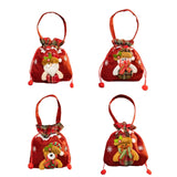 Christmas Gift Bag Drawstring Closure Xmas Party Favor Christmas Decoration Santa Claus