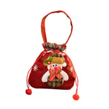 Christmas Gift Bag Drawstring Closure Xmas Party Favor Christmas Decoration Snowman