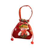 Christmas Gift Bag Drawstring Closure Xmas Party Favor Christmas Decoration Snowman