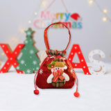 Christmas Gift Bag Drawstring Closure Xmas Party Favor Christmas Decoration Snowman