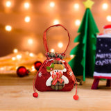 Christmas Gift Bag Drawstring Closure Xmas Party Favor Christmas Decoration Snowman