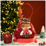 Christmas Gift Bag Drawstring Closure Xmas Party Favor Christmas Decoration Snowman