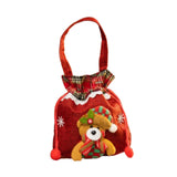 Christmas Gift Bag Drawstring Closure Xmas Party Favor Christmas Decoration Bear