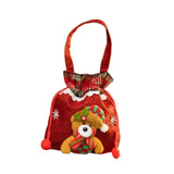 Christmas Gift Bag Drawstring Closure Xmas Party Favor Christmas Decoration Bear