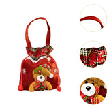 Christmas Gift Bag Drawstring Closure Xmas Party Favor Christmas Decoration Bear