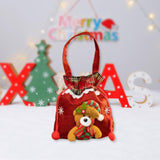 Christmas Gift Bag Drawstring Closure Xmas Party Favor Christmas Decoration Bear