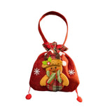 Christmas Gift Bag Drawstring Closure Xmas Party Favor Christmas Decoration Elk