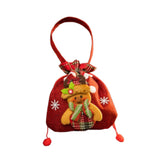 Christmas Gift Bag Drawstring Closure Xmas Party Favor Christmas Decoration Elk