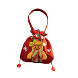 Christmas Gift Bag Drawstring Closure Xmas Party Favor Christmas Decoration Elk