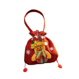 Christmas Gift Bag Drawstring Closure Xmas Party Favor Christmas Decoration Elk