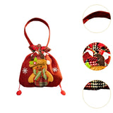 Christmas Gift Bag Drawstring Closure Xmas Party Favor Christmas Decoration Elk