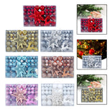 102Pcs Christmas Ball Ornaments Shatterproof for Thanksgiving Wreath Wedding Red