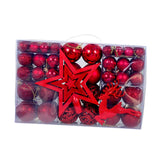 102Pcs Christmas Ball Ornaments Shatterproof for Thanksgiving Wreath Wedding Red