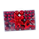 102Pcs Christmas Ball Ornaments Shatterproof for Thanksgiving Wreath Wedding Red