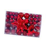 102Pcs Christmas Ball Ornaments Shatterproof for Thanksgiving Wreath Wedding Red