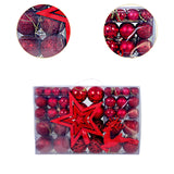 102Pcs Christmas Ball Ornaments Shatterproof for Thanksgiving Wreath Wedding Red