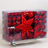 102Pcs Christmas Ball Ornaments Shatterproof for Thanksgiving Wreath Wedding Red