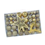 102Pcs Christmas Ball Ornaments Shatterproof for Thanksgiving Wreath Wedding Gold