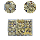 102Pcs Christmas Ball Ornaments Shatterproof for Thanksgiving Wreath Wedding Gold