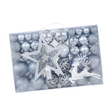 102Pcs Christmas Ball Ornaments Shatterproof for Thanksgiving Wreath Wedding Silver