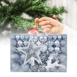 102Pcs Christmas Ball Ornaments Shatterproof for Thanksgiving Wreath Wedding Silver