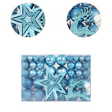 102Pcs Christmas Ball Ornaments Shatterproof for Thanksgiving Wreath Wedding Blue