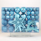 102Pcs Christmas Ball Ornaments Shatterproof for Thanksgiving Wreath Wedding Blue