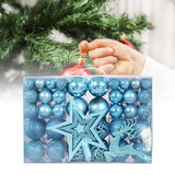 102Pcs Christmas Ball Ornaments Shatterproof for Thanksgiving Wreath Wedding Blue