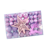 102Pcs Christmas Ball Ornaments Shatterproof for Thanksgiving Wreath Wedding Pink