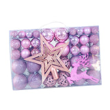 102Pcs Christmas Ball Ornaments Shatterproof for Thanksgiving Wreath Wedding Pink