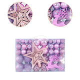 102Pcs Christmas Ball Ornaments Shatterproof for Thanksgiving Wreath Wedding Pink