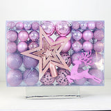 102Pcs Christmas Ball Ornaments Shatterproof for Thanksgiving Wreath Wedding Pink