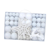 102Pcs Christmas Ball Ornaments Shatterproof for Thanksgiving Wreath Wedding White