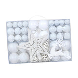 102Pcs Christmas Ball Ornaments Shatterproof for Thanksgiving Wreath Wedding White