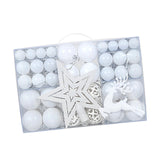 102Pcs Christmas Ball Ornaments Shatterproof for Thanksgiving Wreath Wedding White