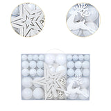 102Pcs Christmas Ball Ornaments Shatterproof for Thanksgiving Wreath Wedding White