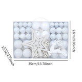 102Pcs Christmas Ball Ornaments Shatterproof for Thanksgiving Wreath Wedding White