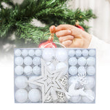 102Pcs Christmas Ball Ornaments Shatterproof for Thanksgiving Wreath Wedding White