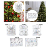 Christmas Ball Ornaments Christmas Decorations DIY for Holiday Outdoor Party 6pcs Style A